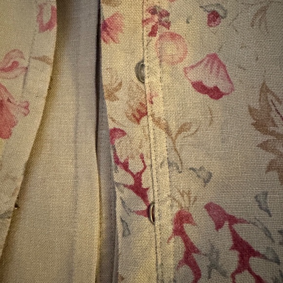 Vintage 2000’s Ralph Lauren Floral Linen Tailored Jacket - Picture 2 of 8